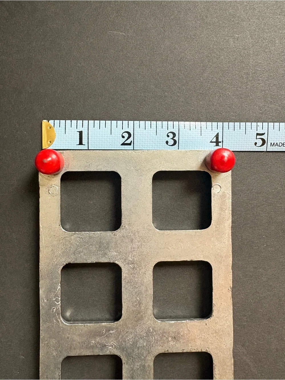 Vintage Cast Aluminum Footer Trivet or Ravioli Mold- Vintage Aesthetic Kitchen